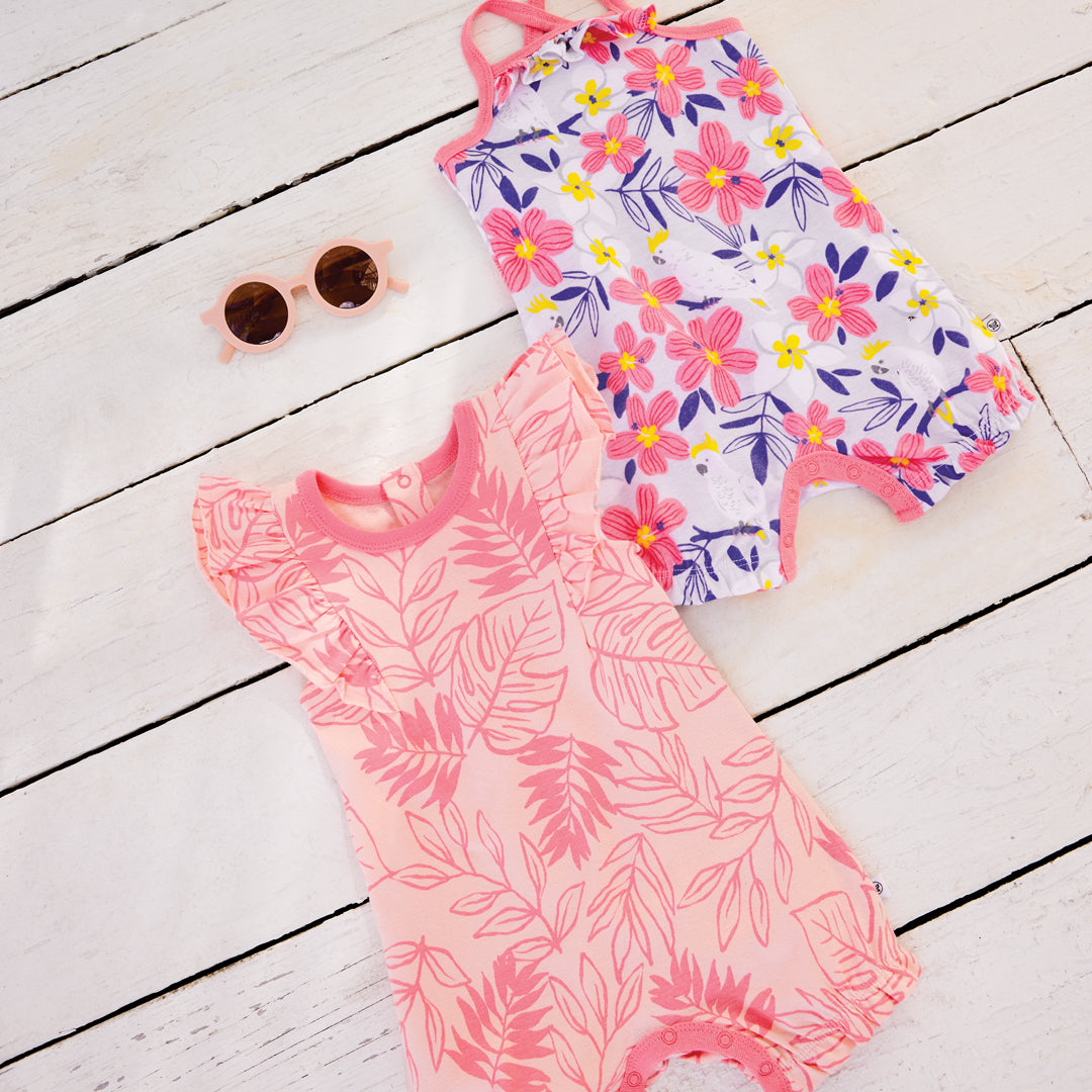 Organic Cotton Jumpsuit Romper Set