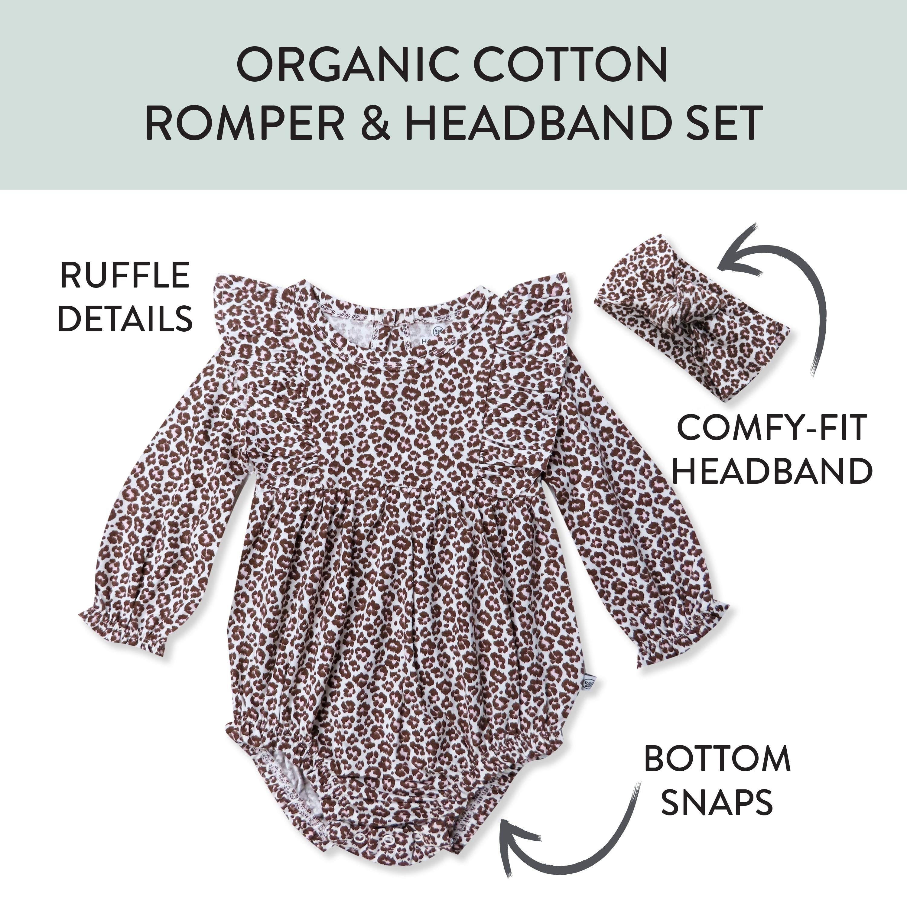 Organic Cotton Jumpsuit Romper Set
