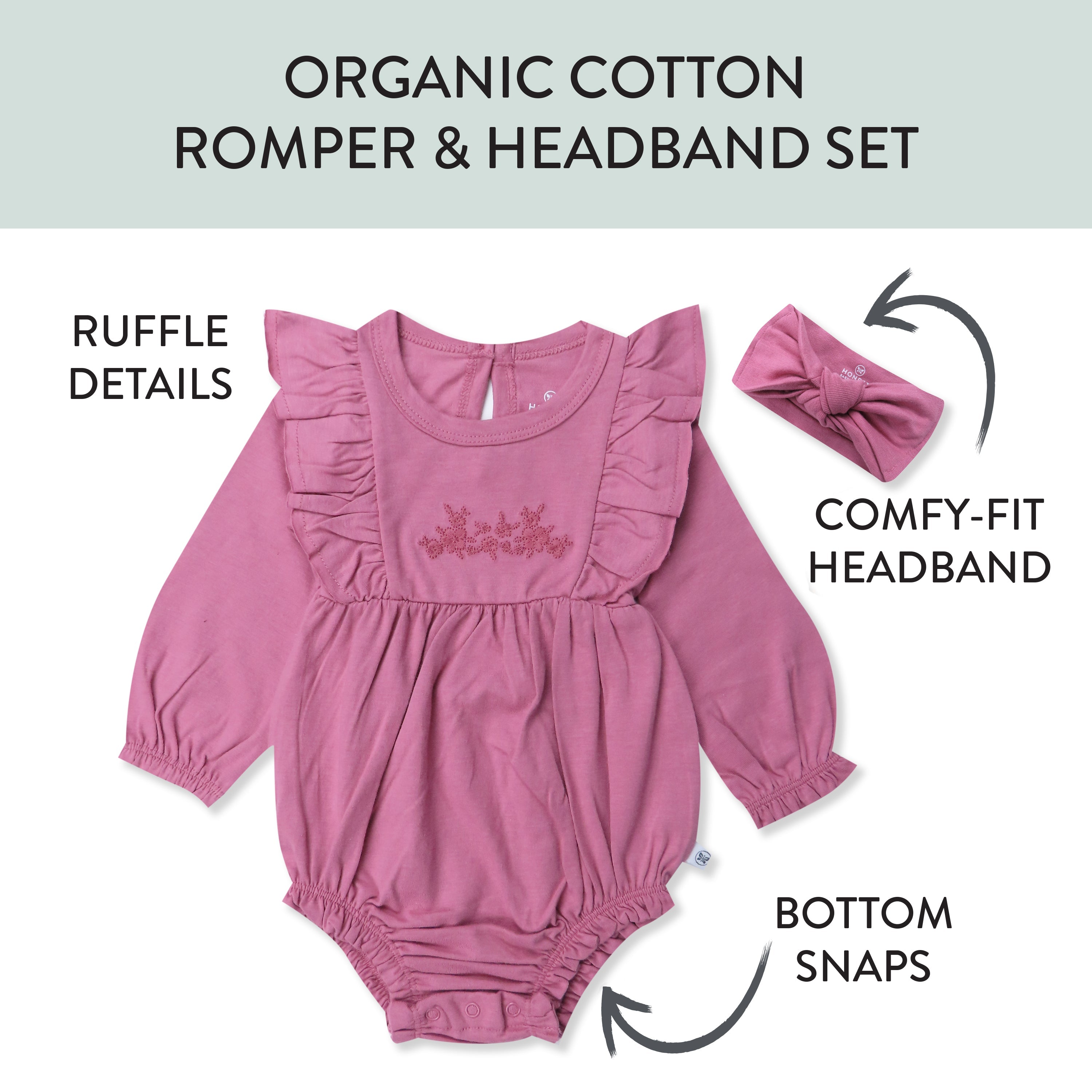 Organic Cotton Jumpsuit Romper Set