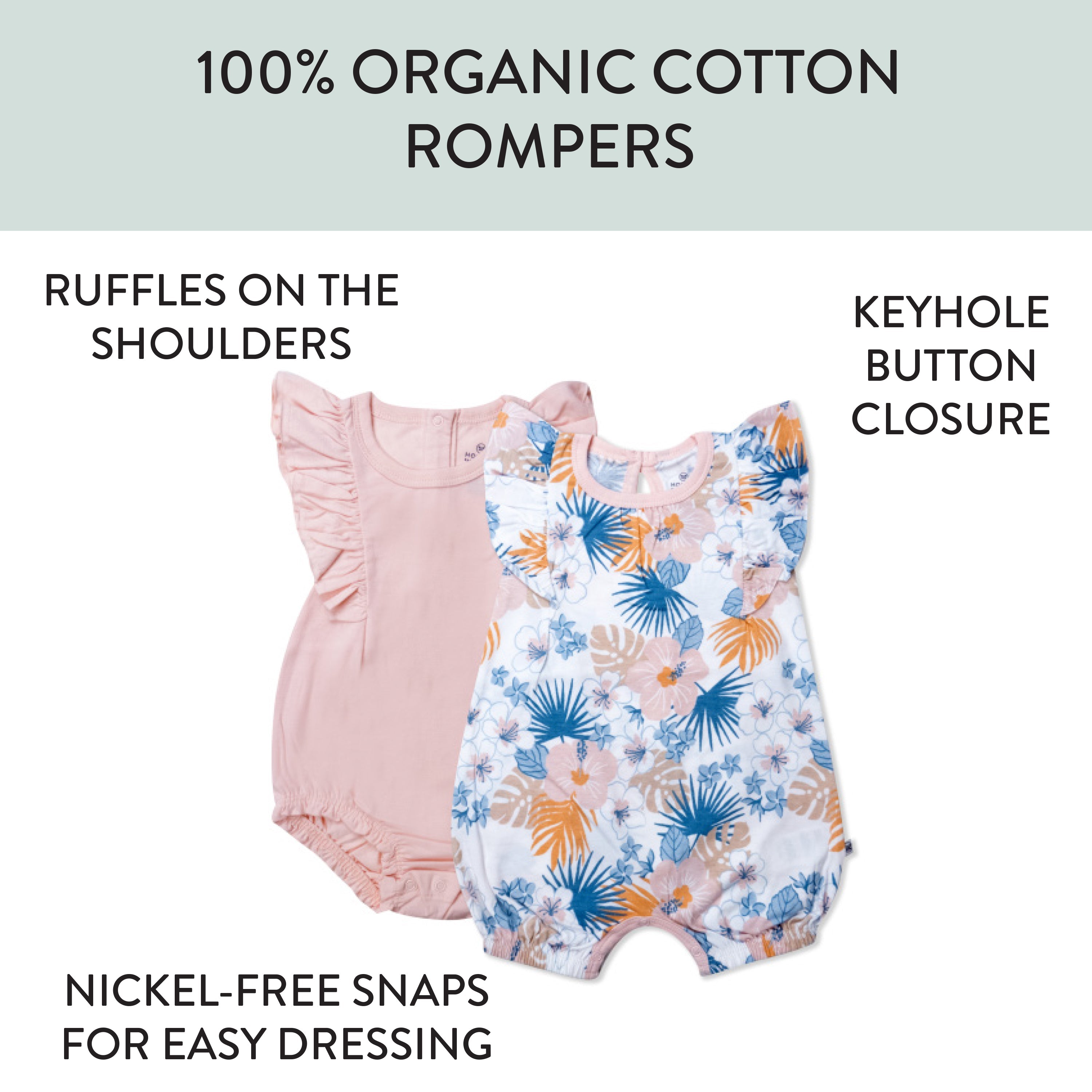 Organic Cotton Jumpsuit Romper Set