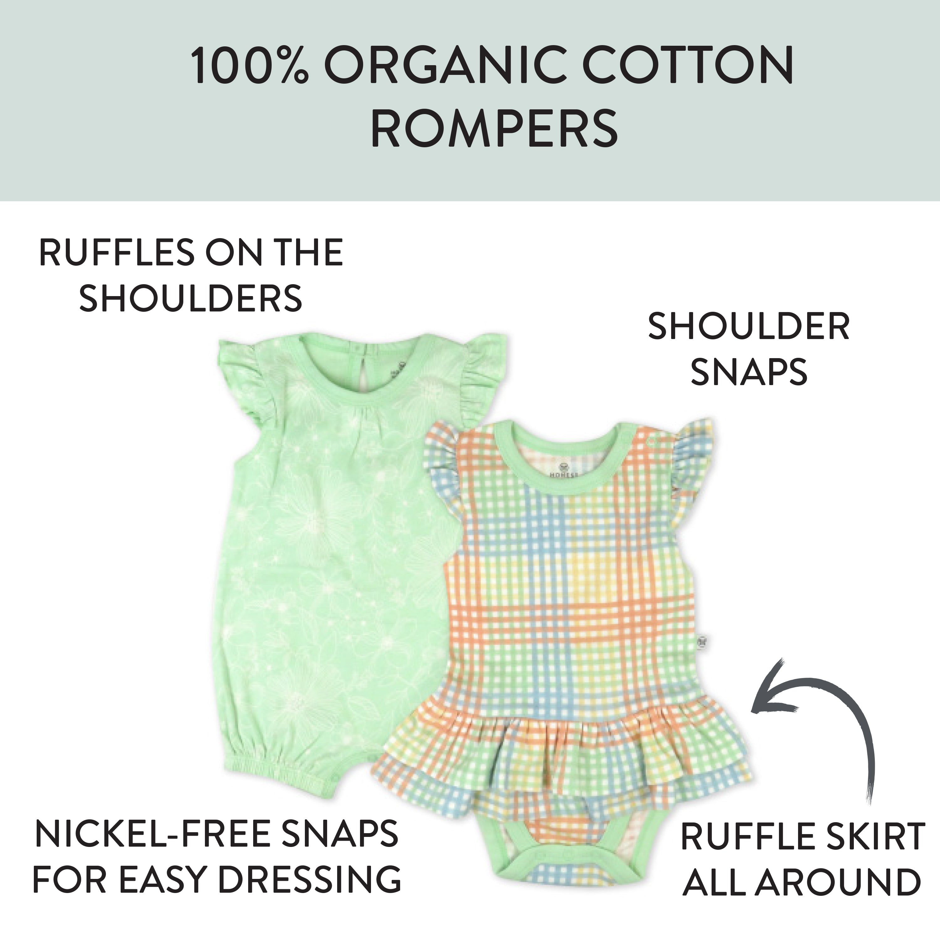 Organic Cotton Jumpsuit Romper Set