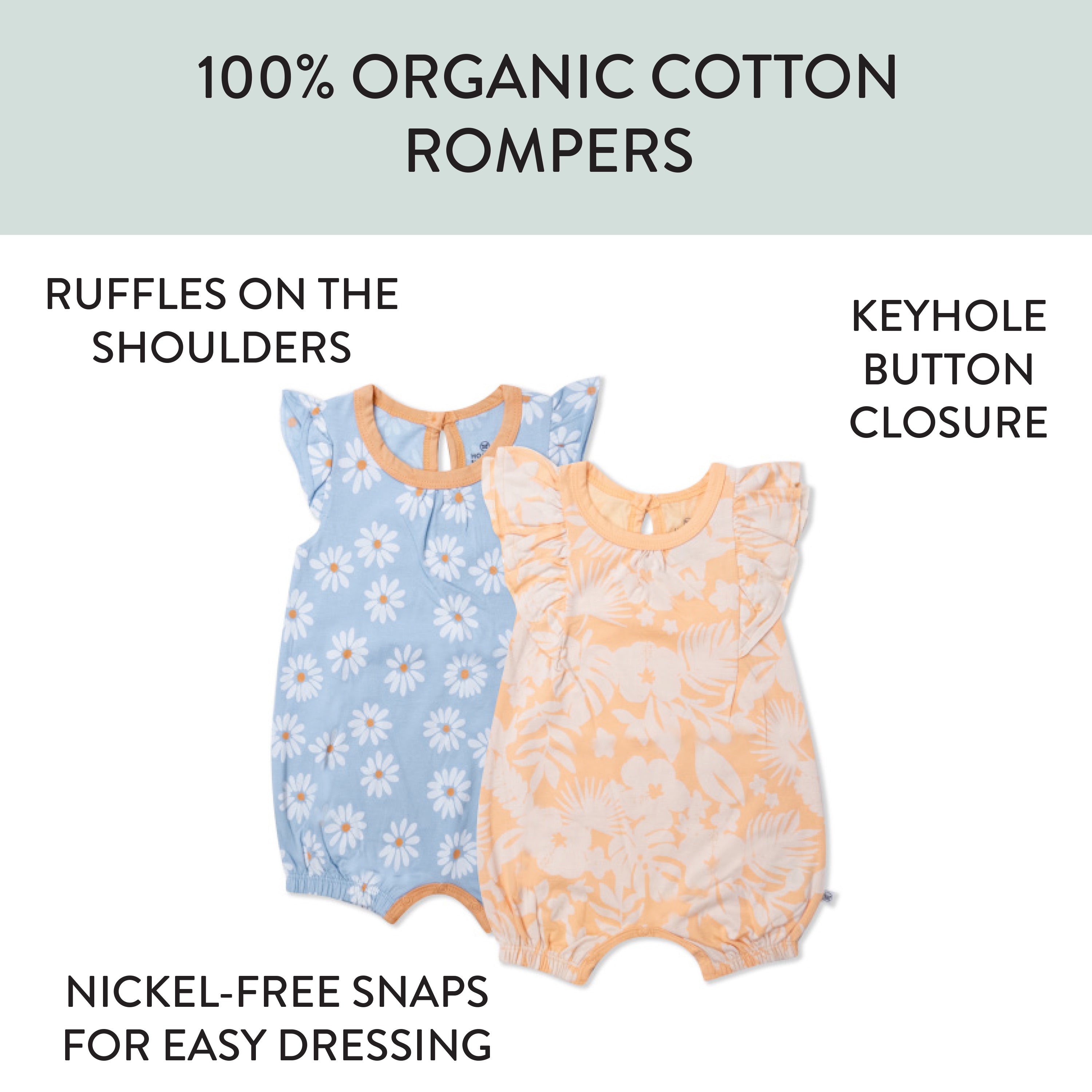 Organic Cotton Jumpsuit Romper Set