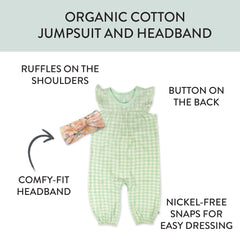 Organic Cotton Jumpsuit Coverall Set