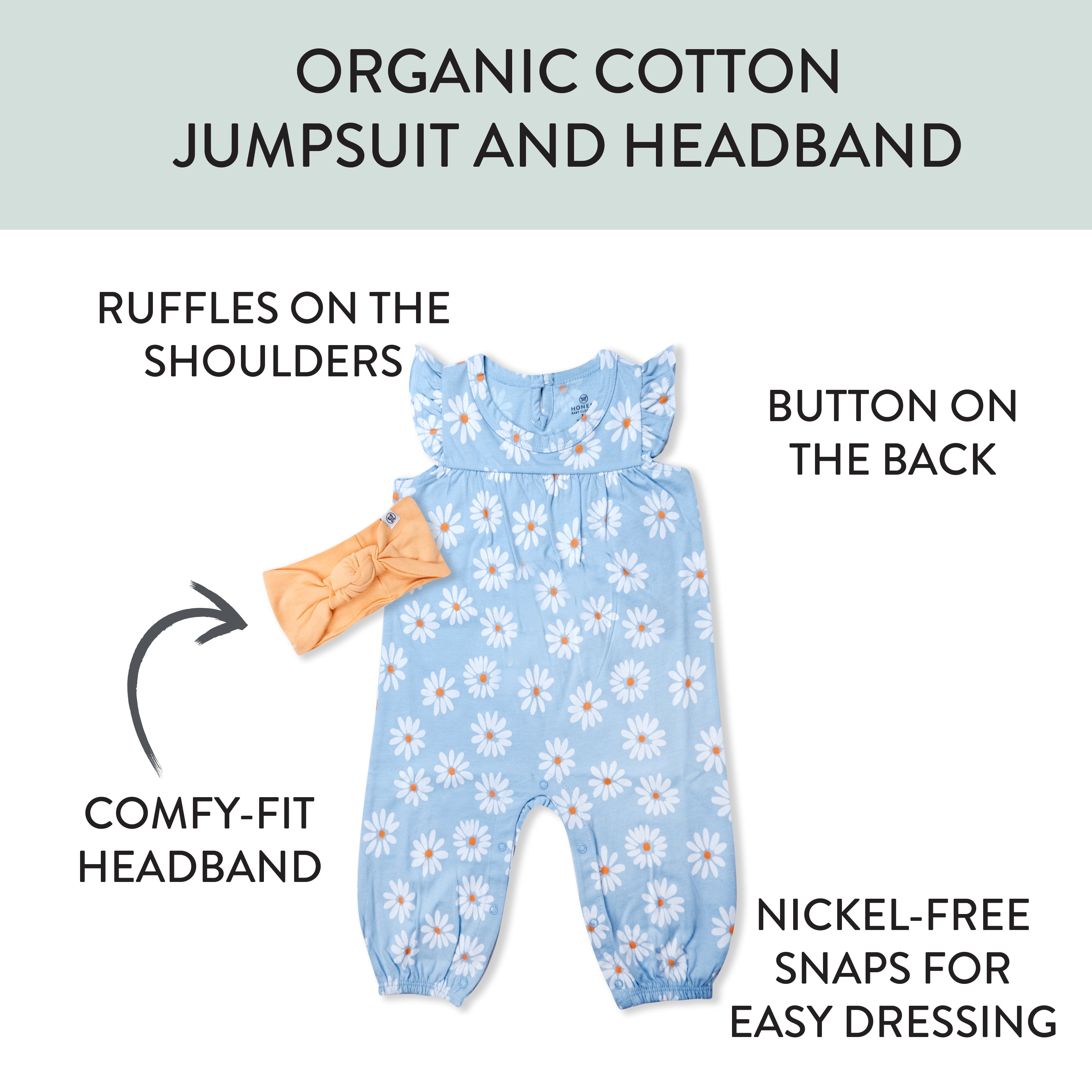 Organic Cotton Jumpsuit Coverall Set