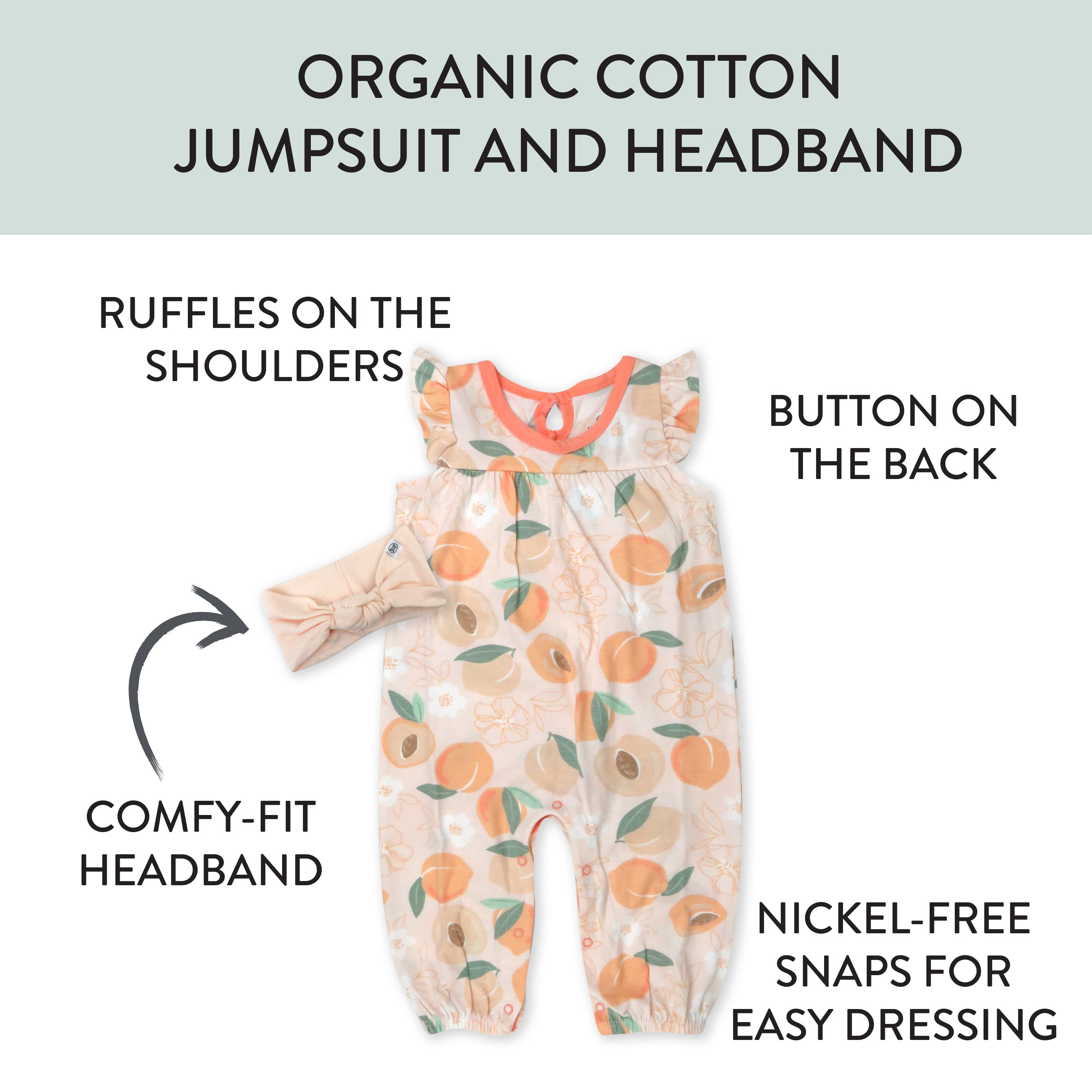 Organic Cotton Jumpsuit Coverall Set