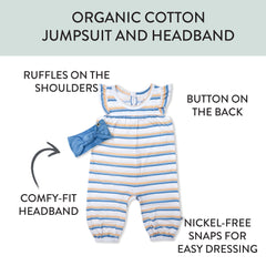 Organic Cotton Jumpsuit Coverall Set