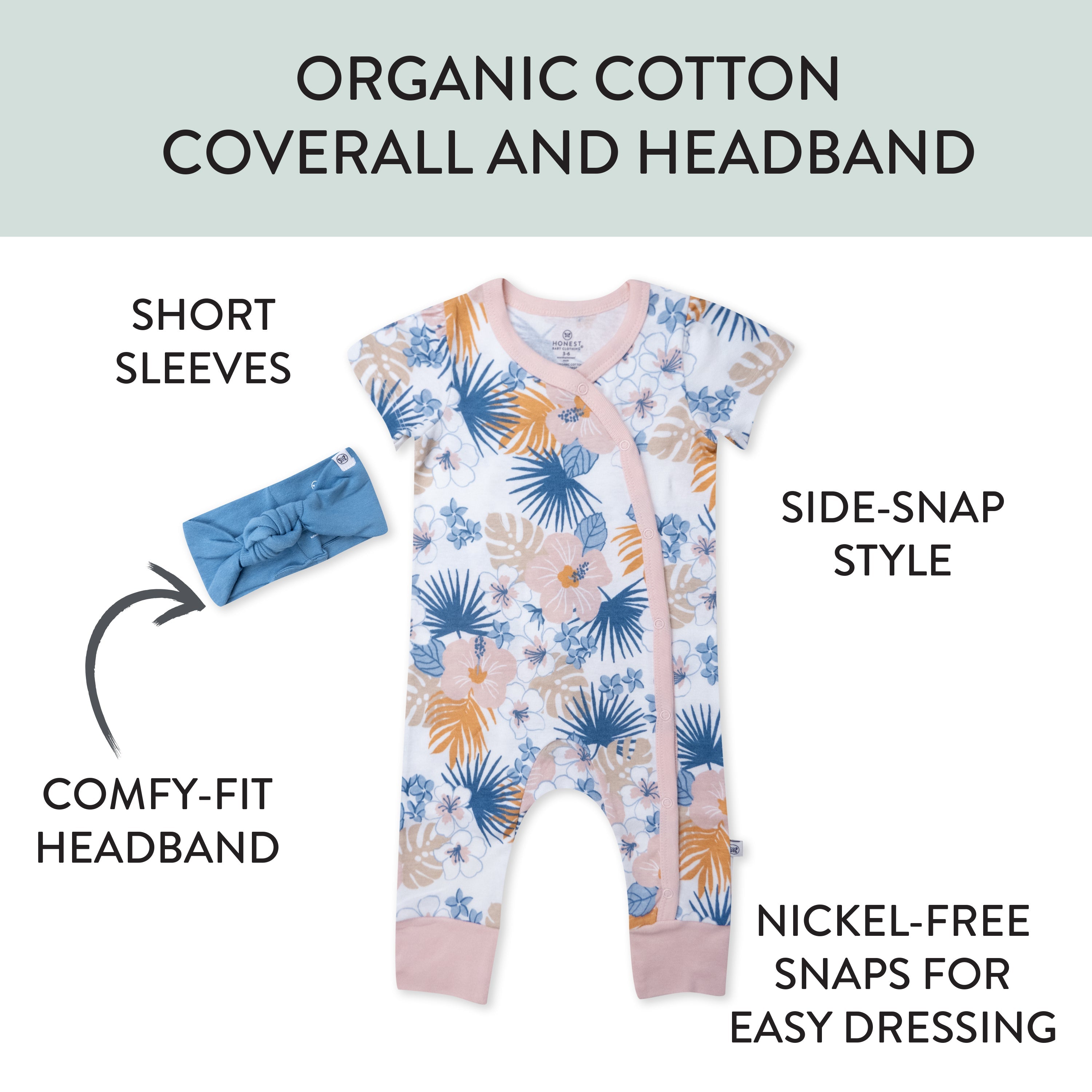 Organic Cotton Jumpsuit Coverall Set