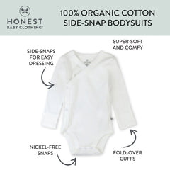 2-Piece Long Sleeve Organic Cotton Bodysuit & Side Snap Bodysuit