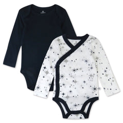 2-Piece Long Sleeve Organic Cotton Bodysuit & Side Snap Bodysuit