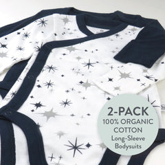 2-Piece Long Sleeve Organic Cotton Bodysuit & Side Snap Bodysuit