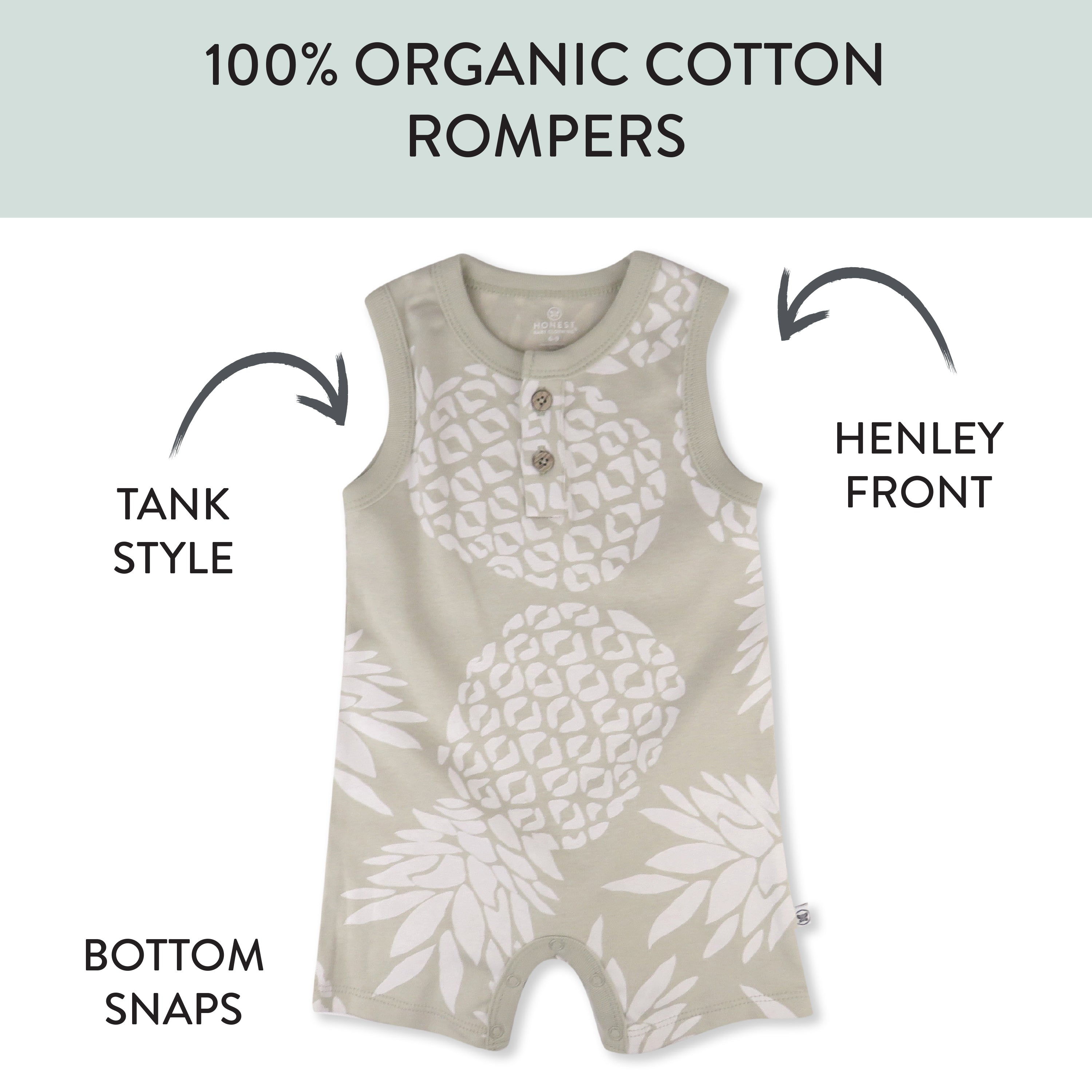 Organic Cotton Jumpsuit Romper Set