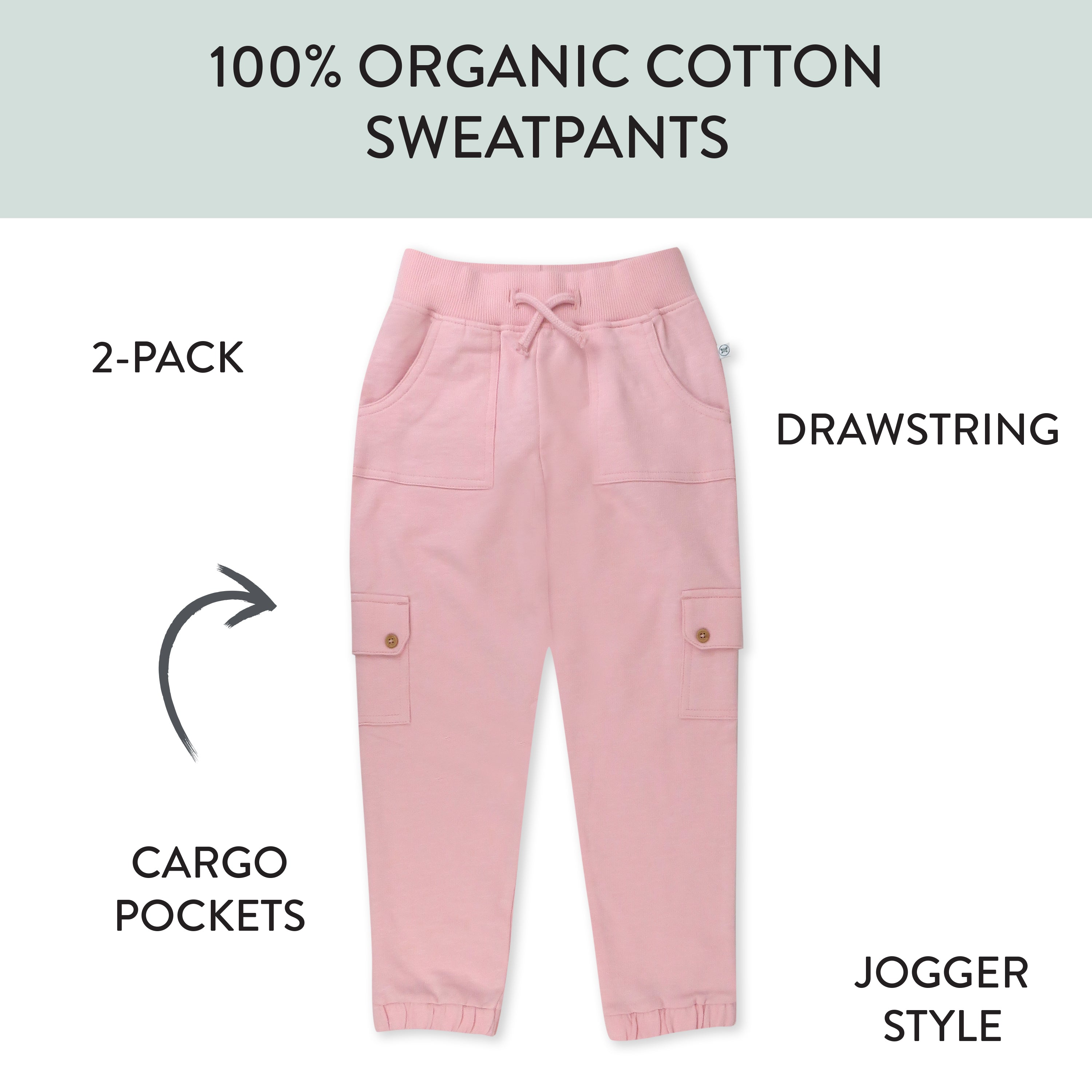 2-Pack Easy Fit Cargo Sweatpants