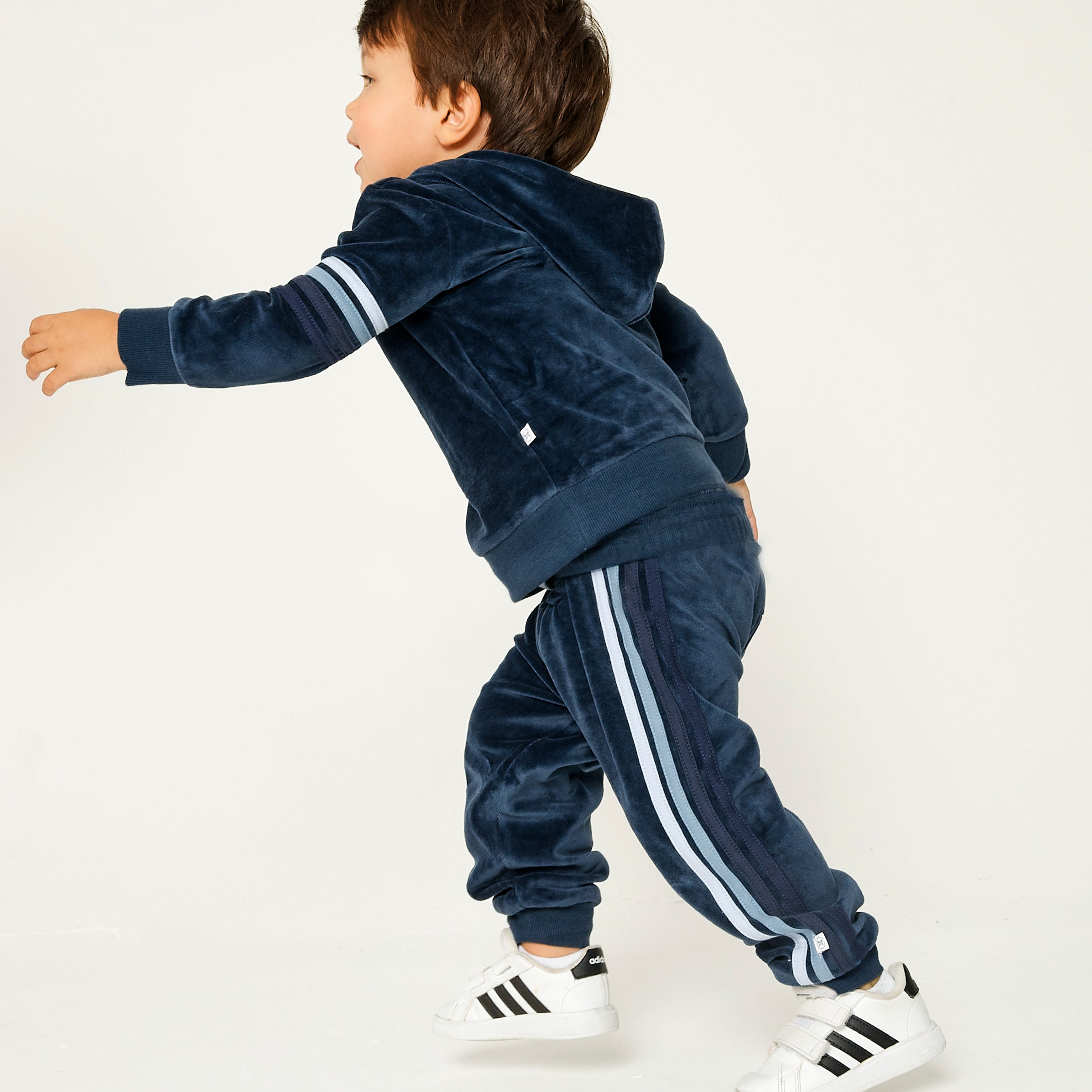 2 Piece Cozy Velour Pop Over Hoodie and Sweatpant Set