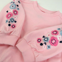 2-Piece Cozy Sweatsuit with Embroidered Sleeve