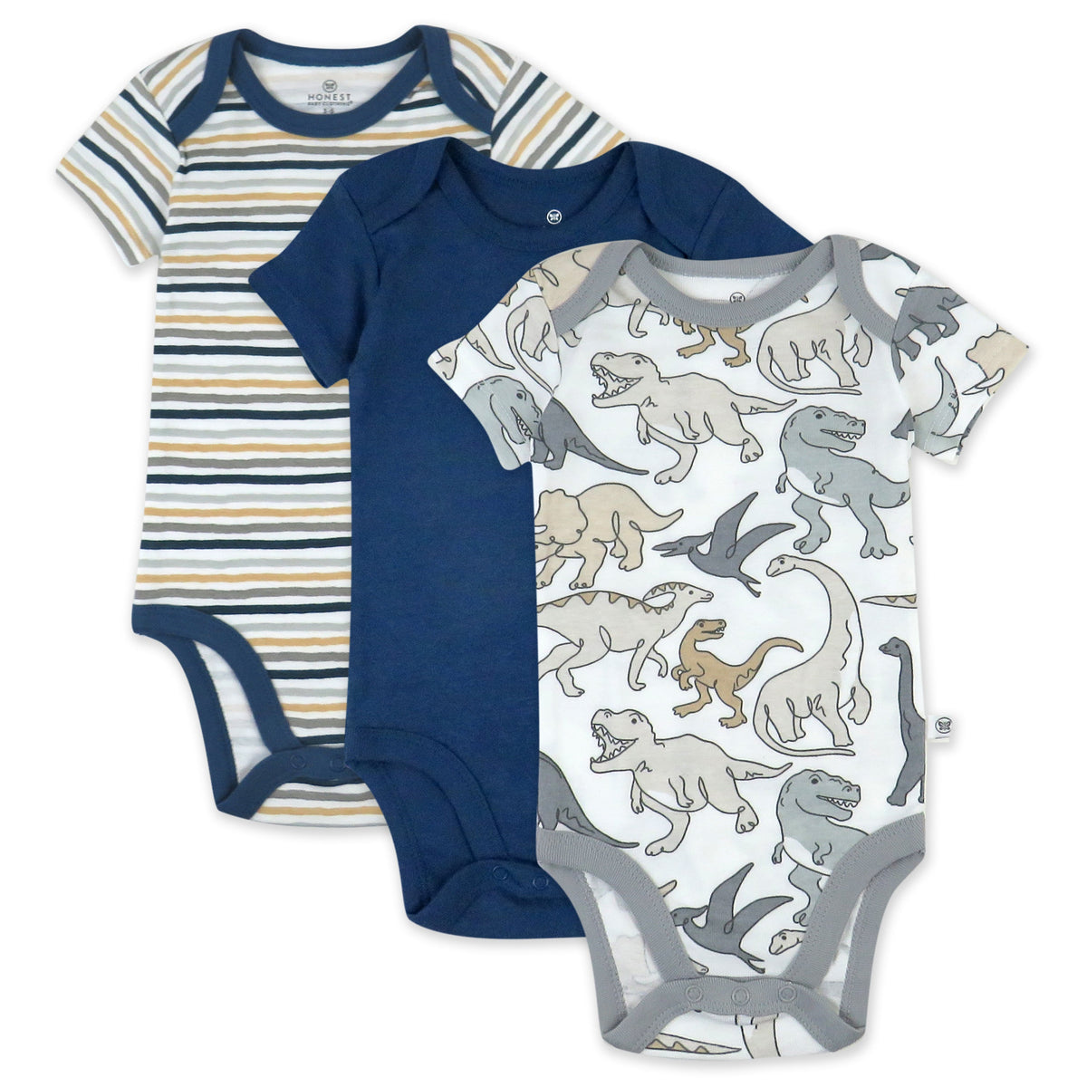 3-Pack Organic Cotton Short Sleeve Bodysuits