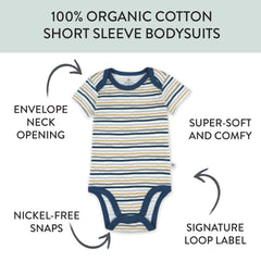 3-Pack Organic Cotton Short Sleeve Bodysuits