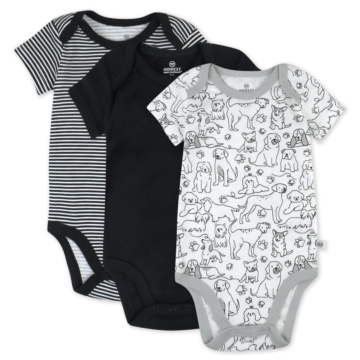 3-Pack Organic Cotton Short Sleeve Bodysuits