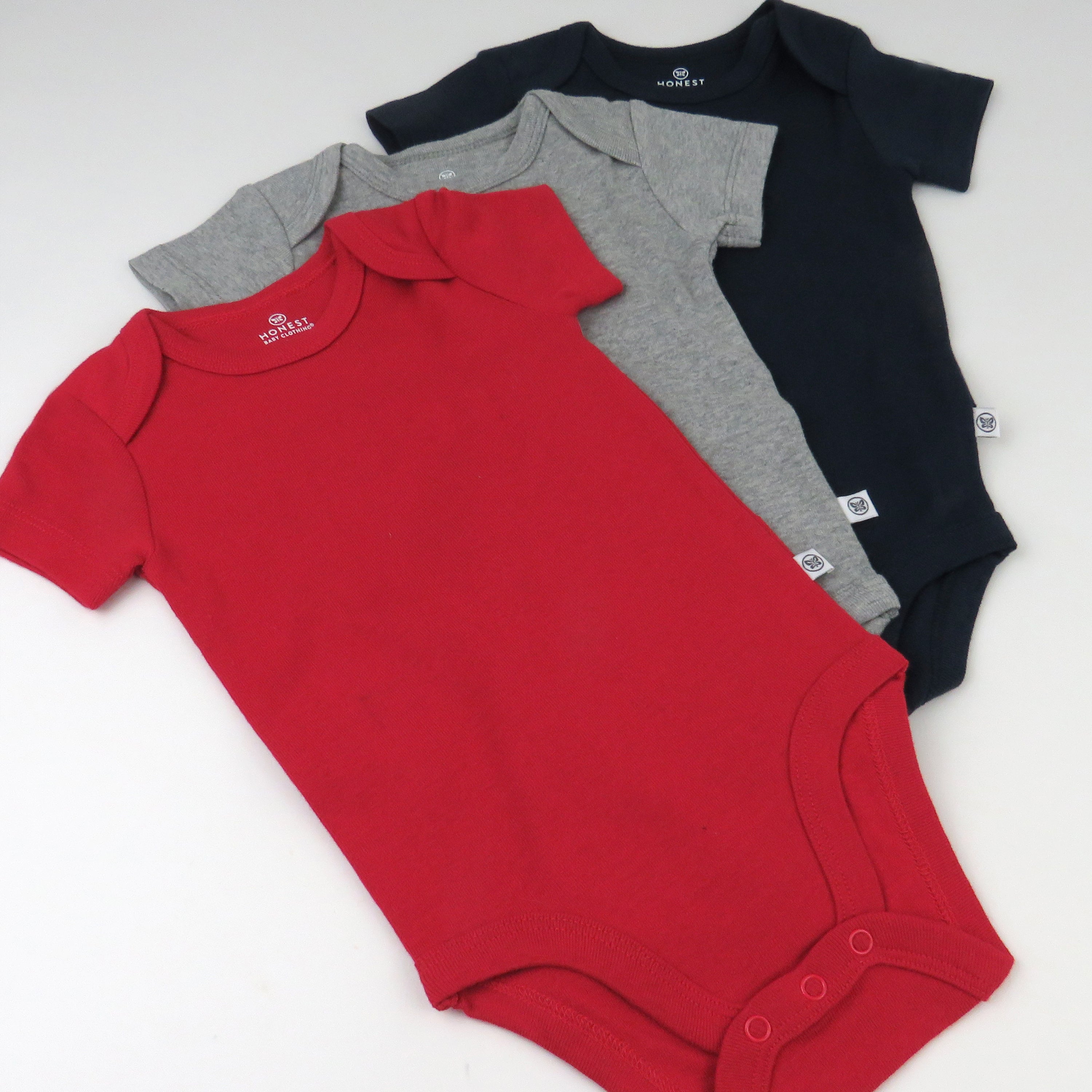 3-Pack Organic Cotton Short Sleeve Bodysuits