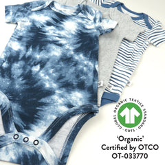 3-Pack Organic Cotton Short Sleeve Bodysuits