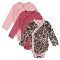 3-Pack Organic Cotton Long Sleeve Side-Snap Bodysuits