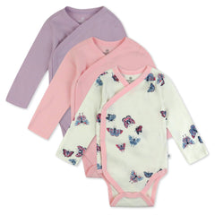 3-Pack Organic Cotton Long Sleeve Side-Snap Bodysuits