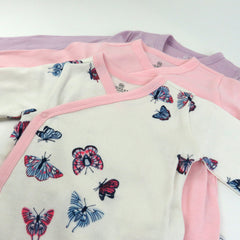 3-Pack Organic Cotton Long Sleeve Side-Snap Bodysuits