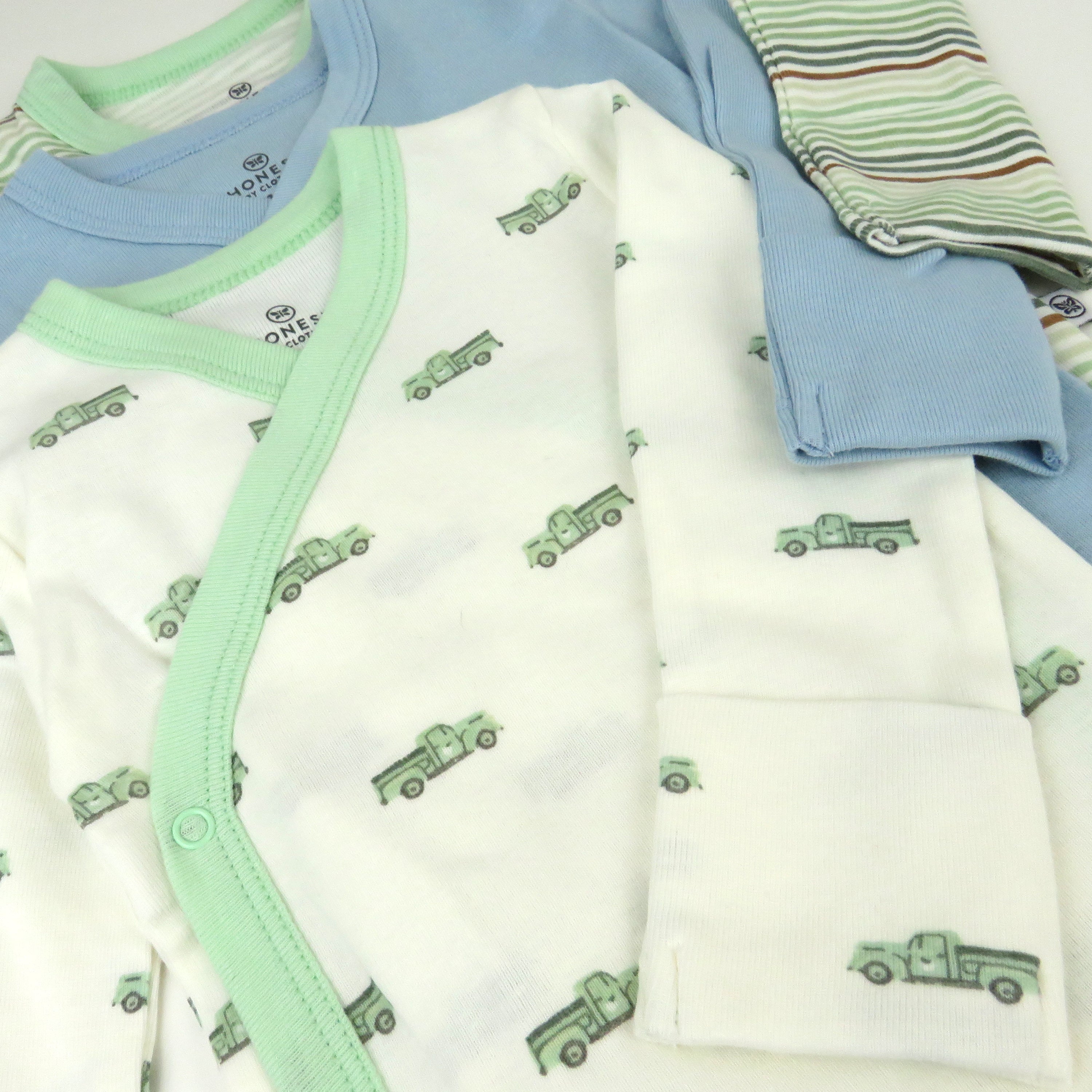 3-Pack Organic Cotton Long Sleeve Side-Snap Bodysuits