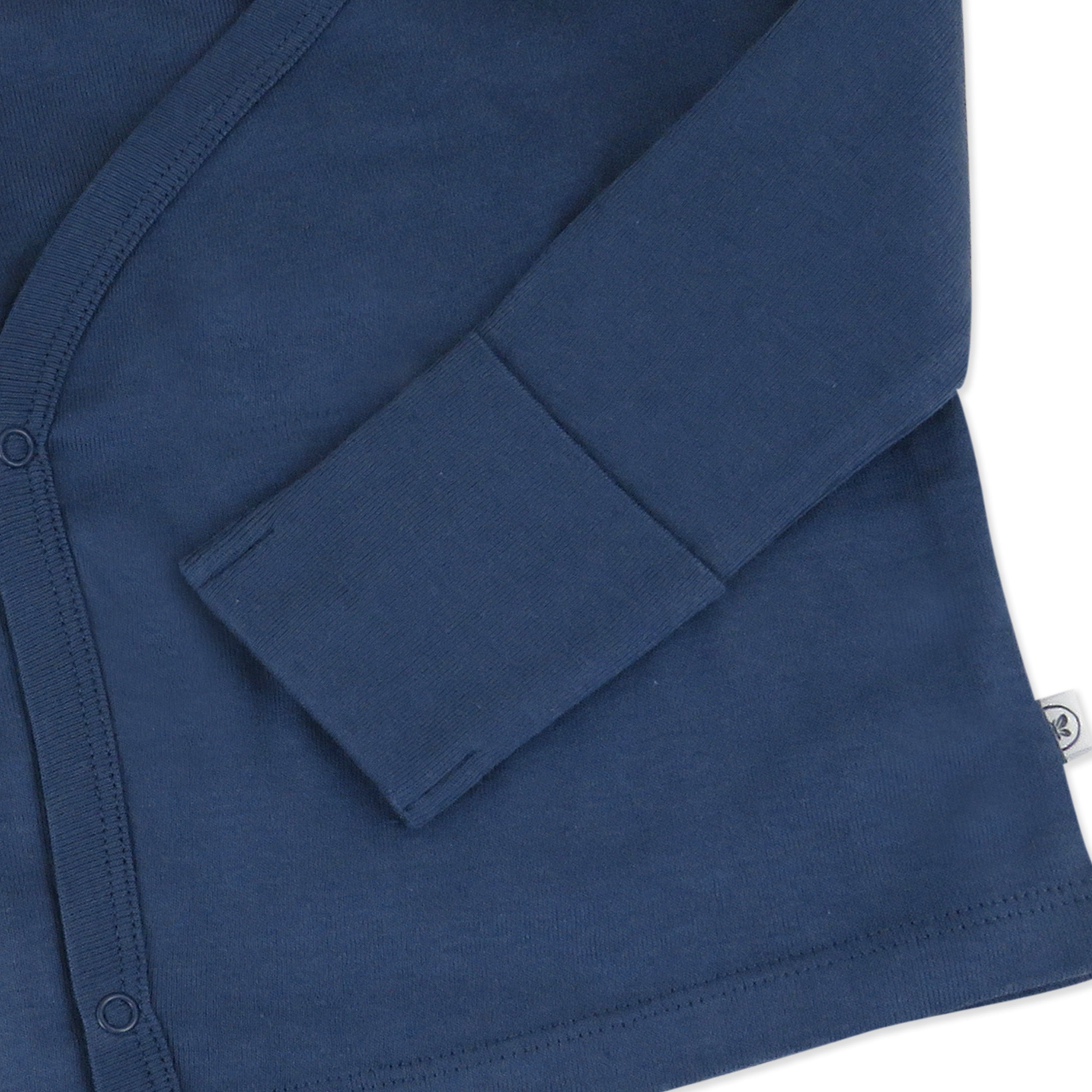 3-Pack Organic Cotton Long Sleeve Side-Snap Kimono Tops