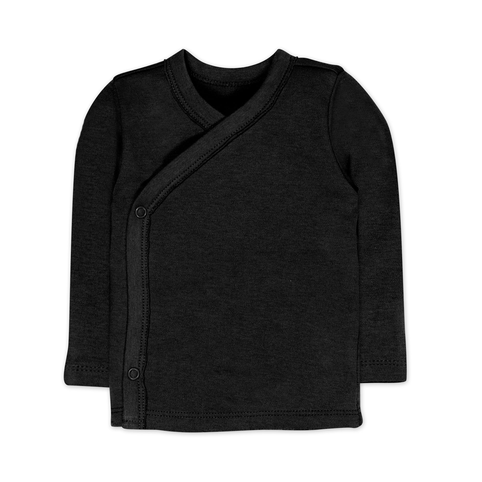 3-Pack Organic Cotton Long Sleeve Side-Snap Tops