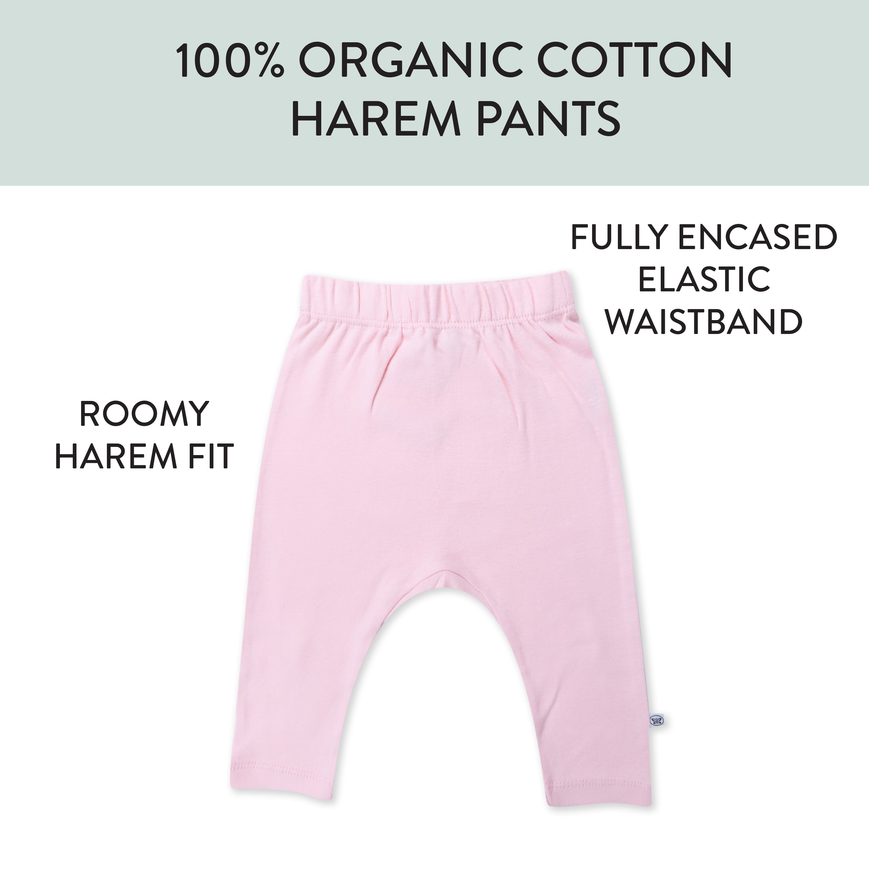 3-Pack Organic Cotton Harem Pants