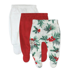 3-Pack Organic Cotton Footed Pants