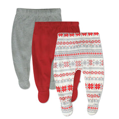 3-Pack Organic Cotton Footed Pants