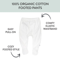 3-Pack Organic Cotton Footed Pants