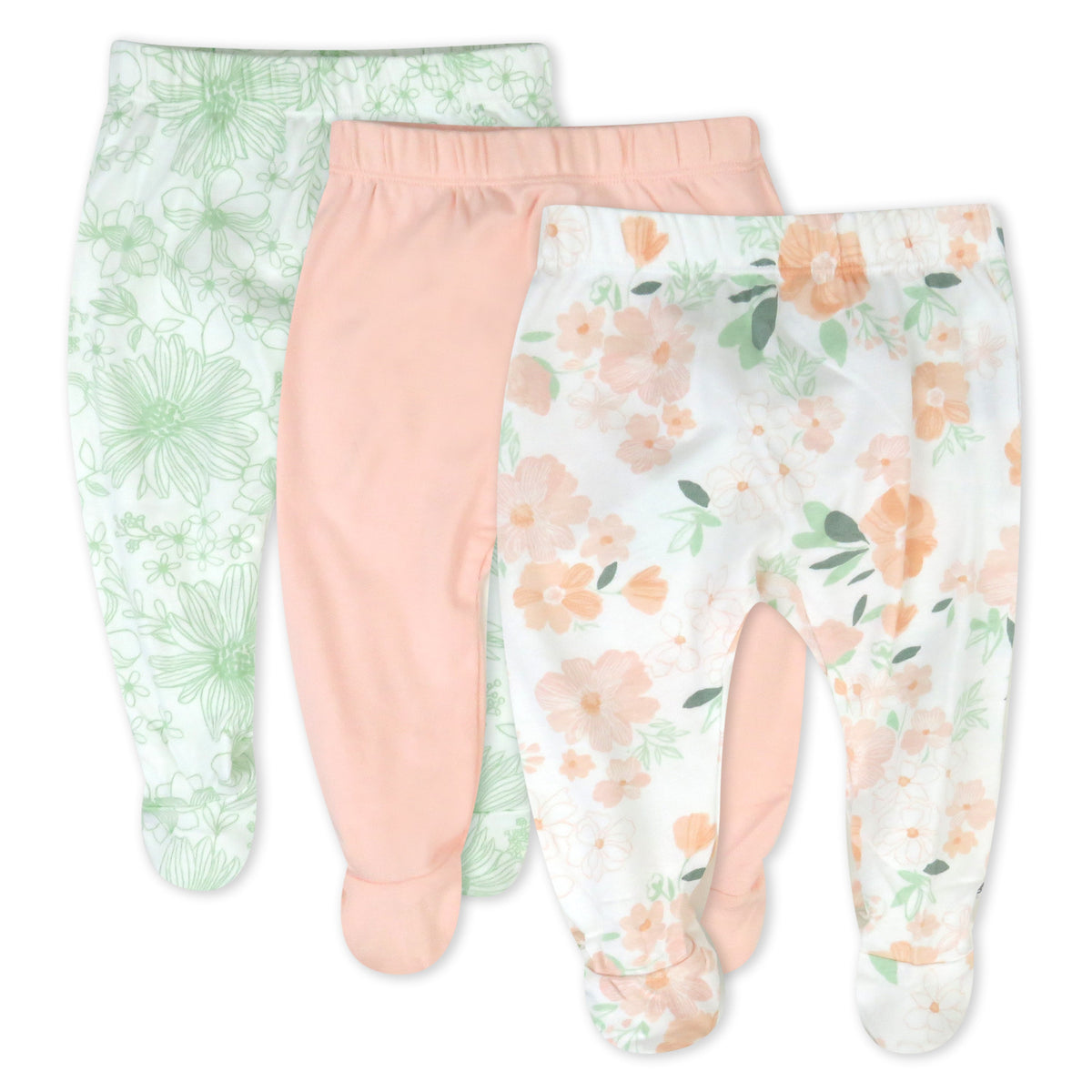 3-Pack Organic Cotton Footed Pants