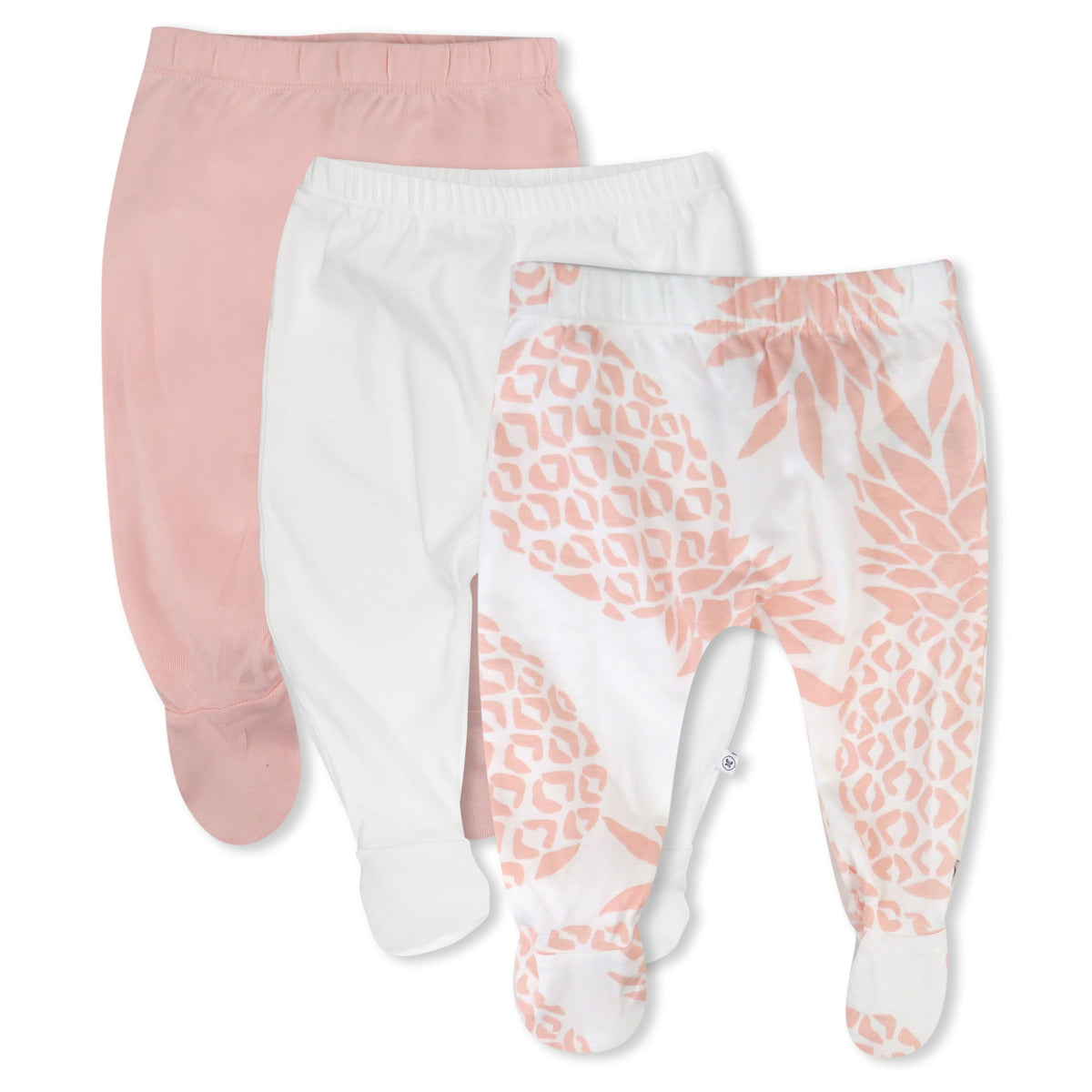 3-Pack Organic Cotton Footed Pants