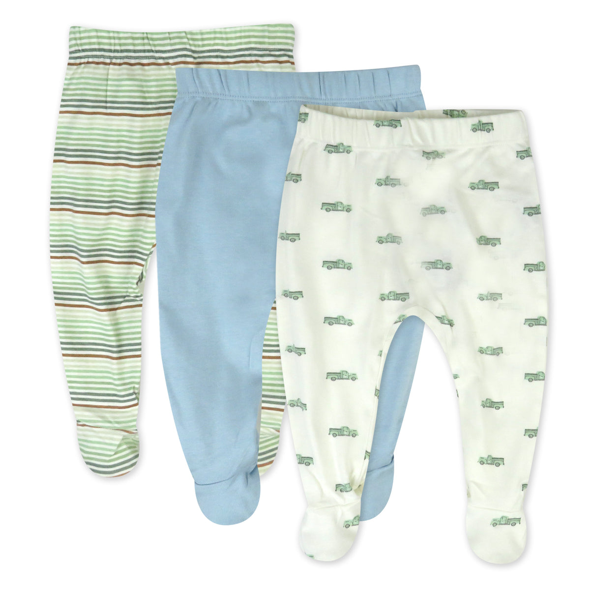 3-Pack Organic Cotton Footed Pants