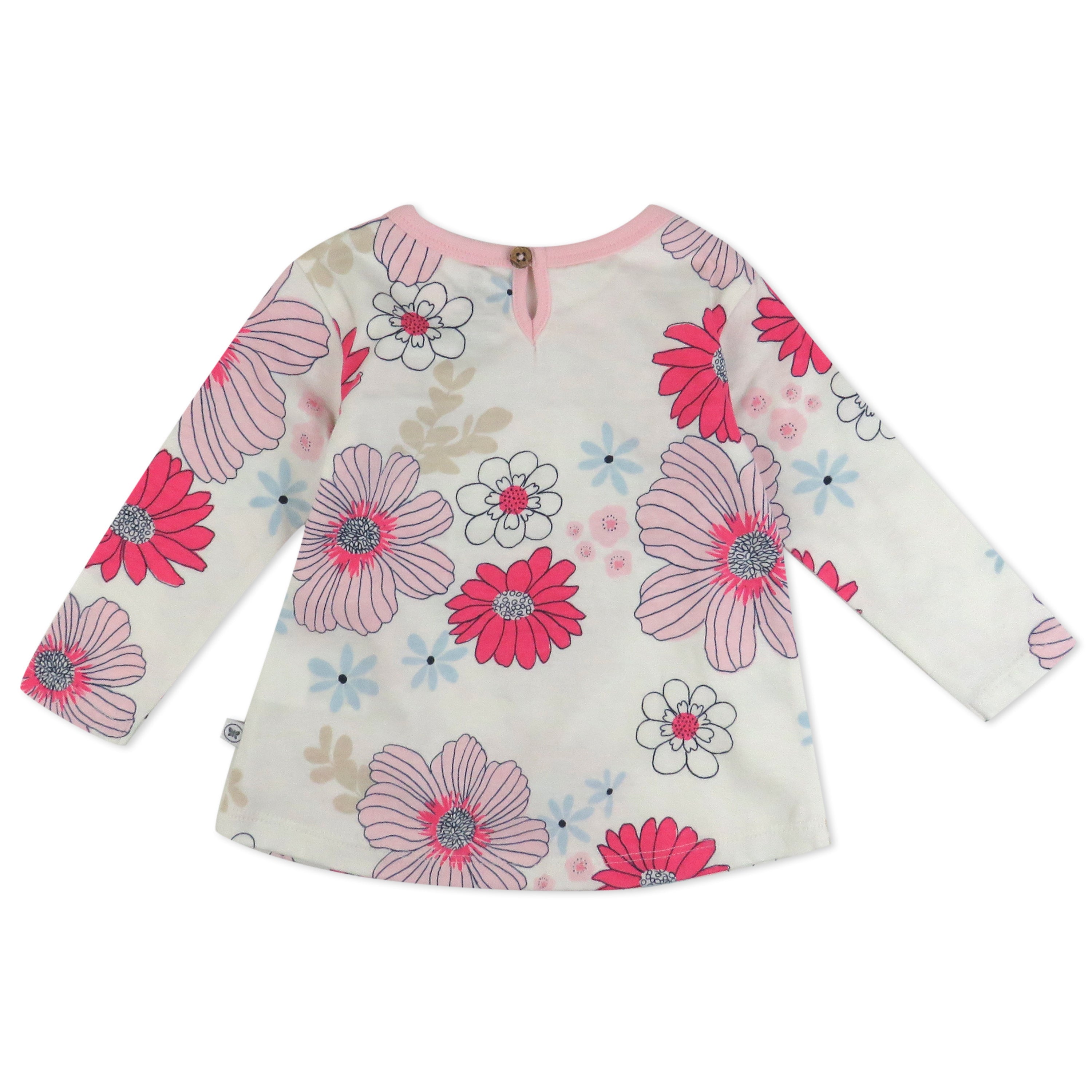 3-Pack Long Sleeve Babydoll Top with Gathered Yoke