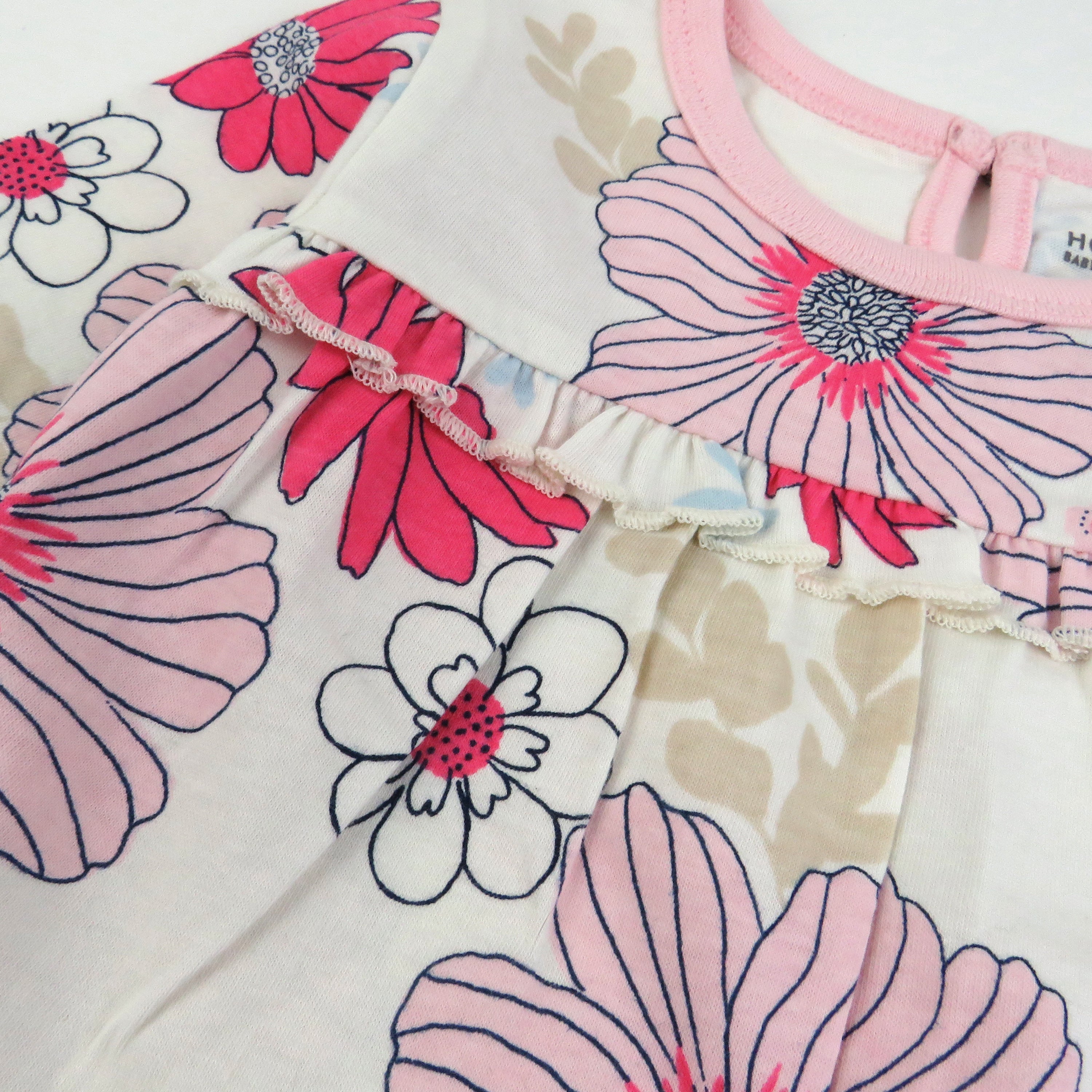 3-Pack Long Sleeve Babydoll Top with Gathered Yoke