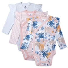 3-Pack Organic Cotton Long Sleeve Side-Snap Bodysuits