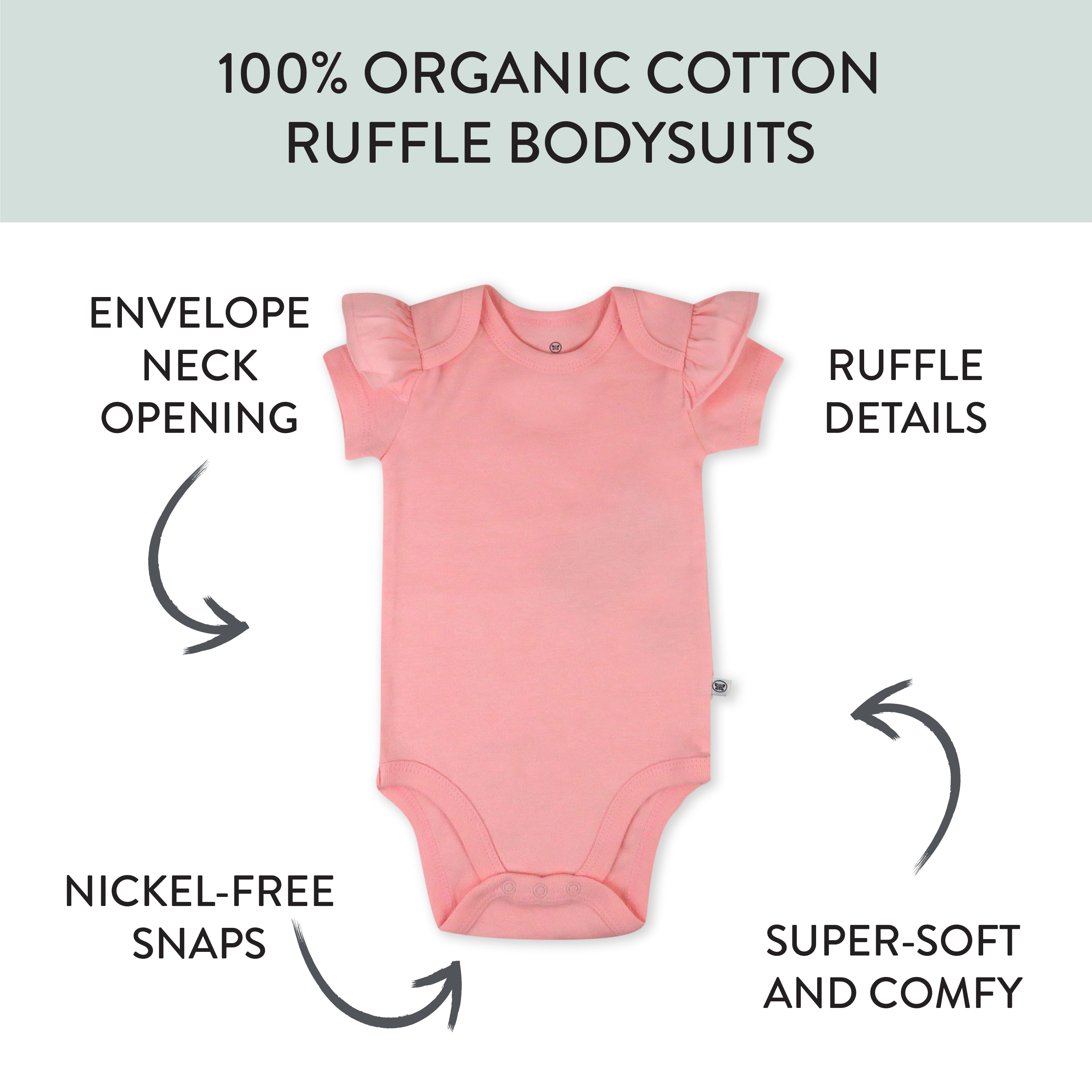 3-Pack Organic Cotton Short Sleeve Bodysuits