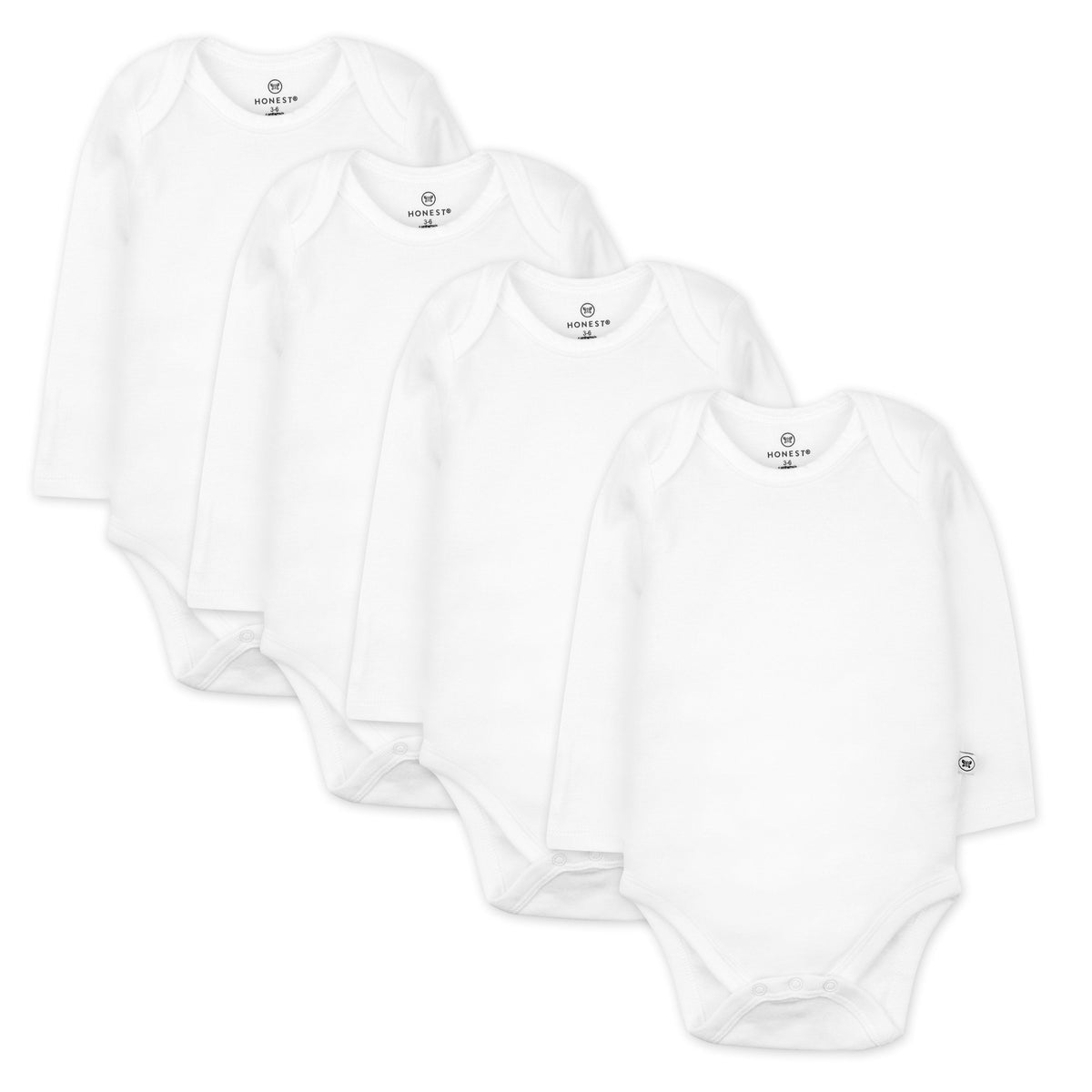 4-Pack Organic Cotton Long Sleeve Bodysuits