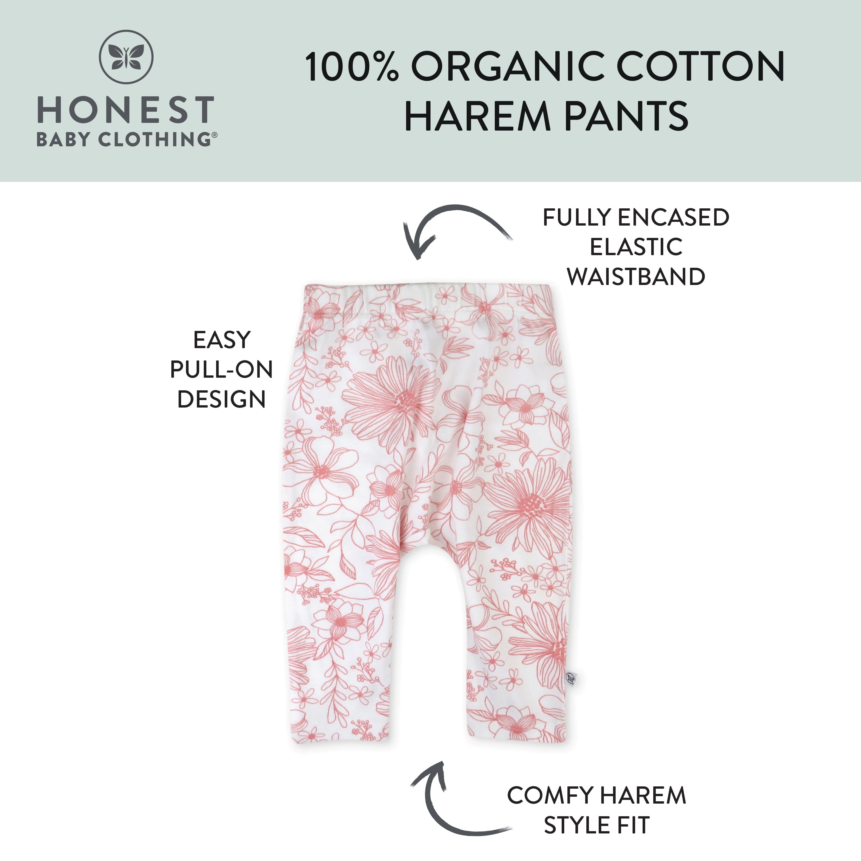 4-Pack Organic Cotton Harem Pants