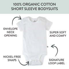 5-Pack Organic Cotton Short Sleeve Bodysuits