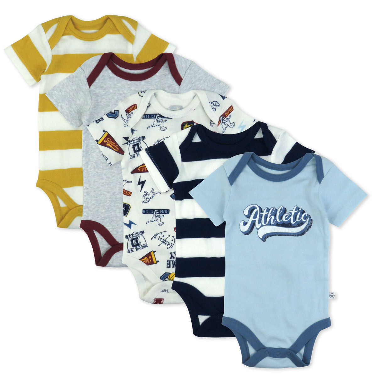 5-Pack Organic Cotton Short Sleeve Bodysuits