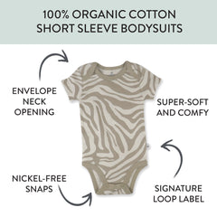 5-Pack Organic Cotton Short Sleeve Bodysuits