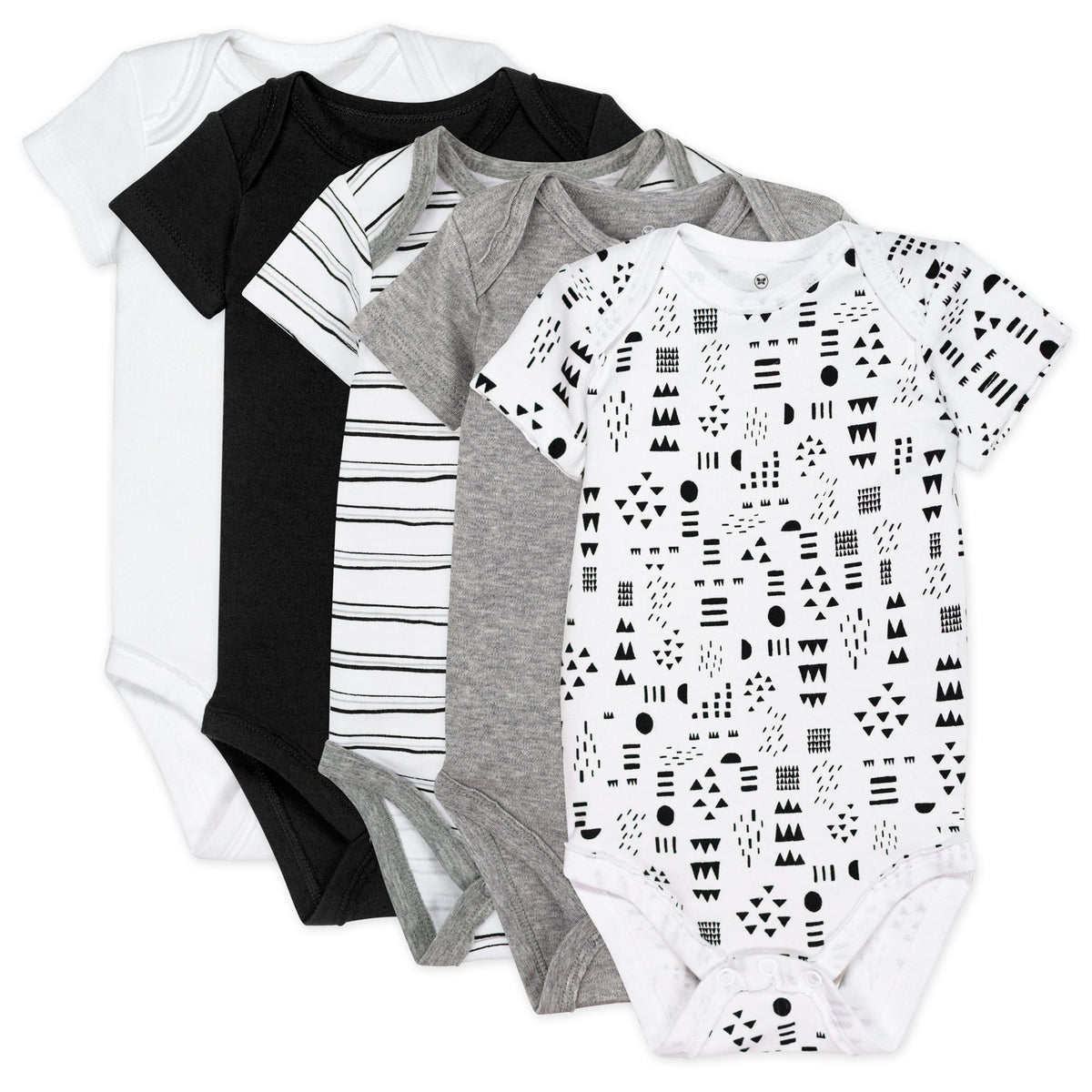 5-Pack Organic Cotton Short Sleeve Bodysuits