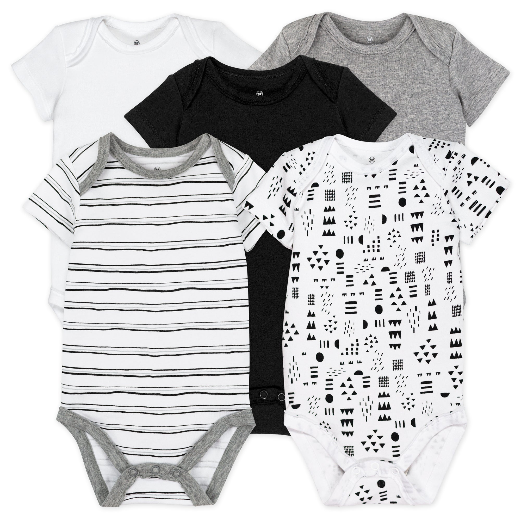 5-Pack Organic Cotton Short Sleeve Bodysuits