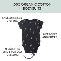 5-Pack Organic Cotton Short Sleeve Bodysuits