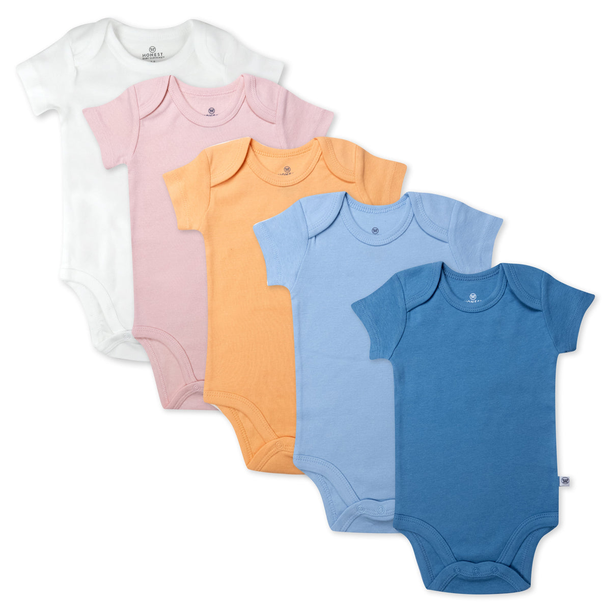 5-Pack Organic Cotton Short Sleeve Bodysuits