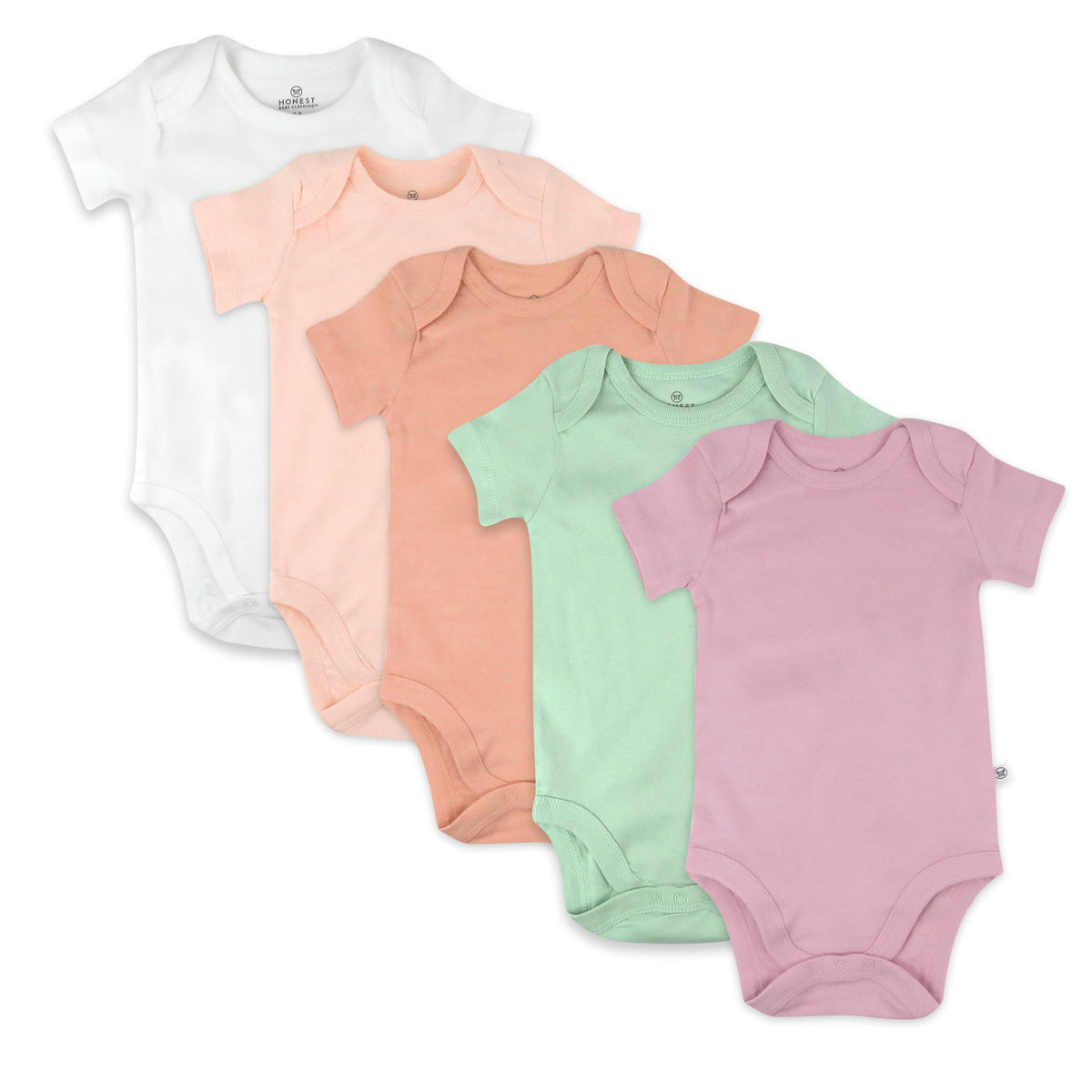 5-Pack Organic Cotton Short Sleeve Bodysuits